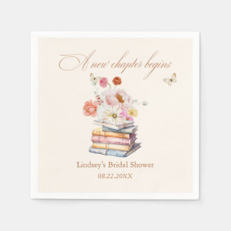 A New Chapter Begins Bridal Shower Floral  Napkin