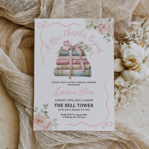 A New Chapter Begins Bridal Shower Invitation
