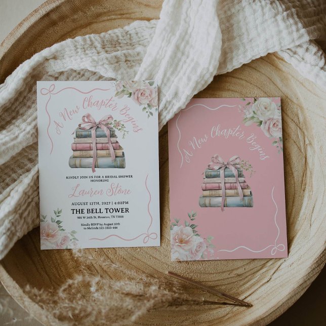 A New Chapter Begins Bridal Shower Invitation (Creator Uploaded)