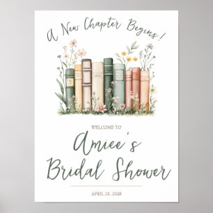 A New Chapter Begins! Bridal Shower Welcome Sign