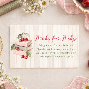 A New Chapter Begins Cherry Books For Baby Enclosure Card