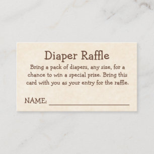 A New Chapter Begins - Diaper Raffle Enclosure Card