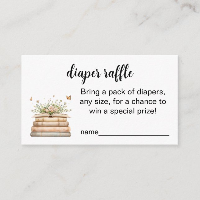 A New Chapter Begins Diaper Raffle Insert (Front)