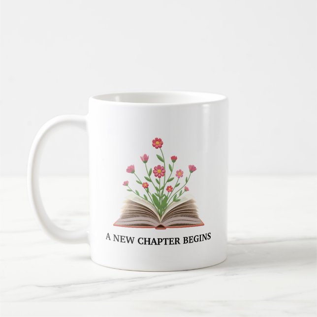 A New Chapter Begins Happy Retirement Coffee Mug (Left)