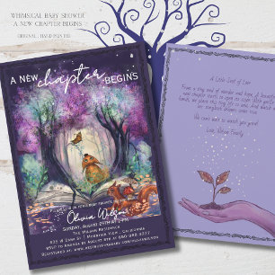 A New Chapter Begins I Storybook Baby shower Invitation