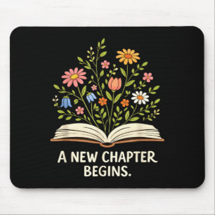 A New Chapter Begins Inspiring Readers Library Mouse Pad