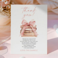 A New Chapter Begins Pink Bow Books Baby Shower