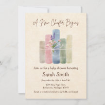 A New Chapter Begins - Plain Back Baby Shower