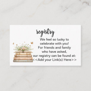 A New Chapter Begins Registry Invitation Insert