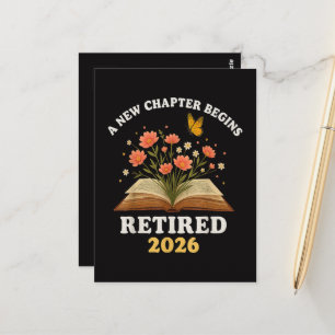 A New Chapter Begins Retired 2026 Postcard