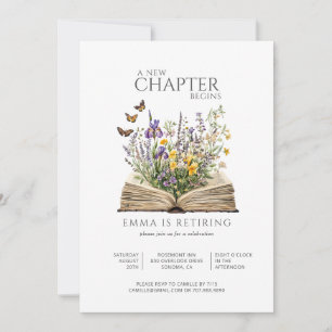 A New Chapter Begins Retirement Party Invitation
