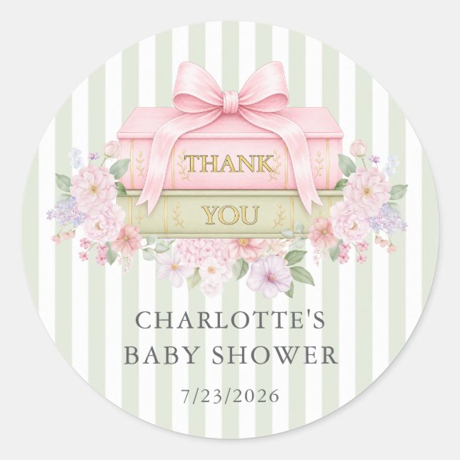 A New Chapter Begins Round Favour Sticker (Front)