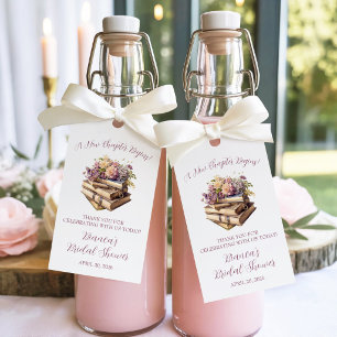 A New Chapter Begins! Spring Floral Bridal Shower Gift Tags