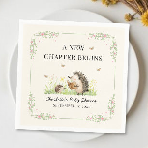 A New Chapter Begins Storybook Baby Shower  Napkin