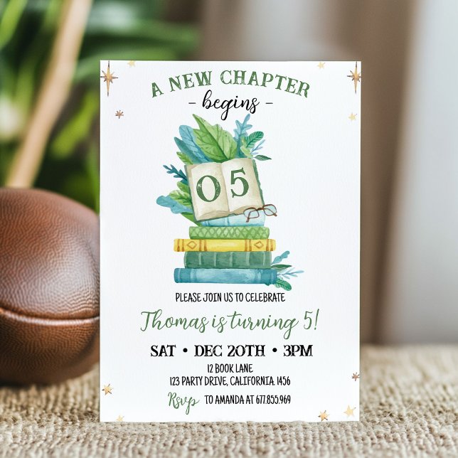 A New Chapter Begins Storybook Birthday  Invitation (Creator Uploaded)