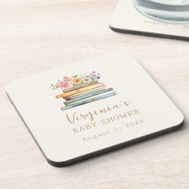 A New Chapter Books Baby Shower Coaster (A New Chapter Books Baby Shower Beverage Coaster by Painted Paperie
)