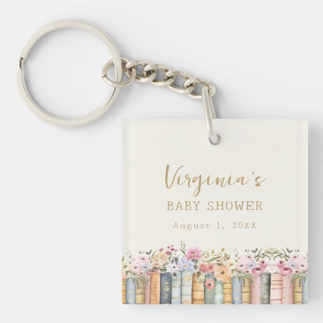 A New Chapter Books Baby Shower Key Ring (Front)