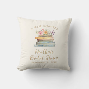 A New Chapter Books Bridal Shower Cushion