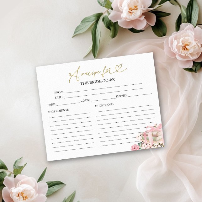 A New Chapter Books Bridal Shower Recipe Cards (Creator Uploaded)