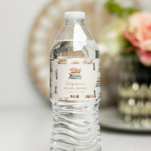 A New Chapter Books Bridal Shower Water Bottle Label
