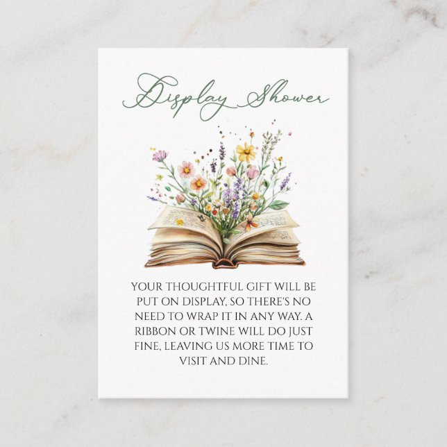 A New Chapter bridal Display shower Enclosure Card (Front)
