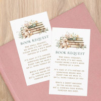 A New Chapter Floral Book Request Enclosure Card