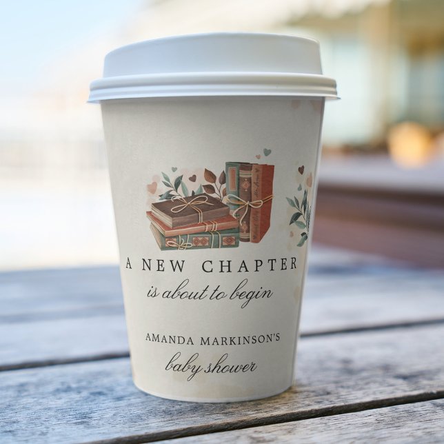 A New Chapter Is About to Begin Baby Shower Paper Cups (Creator Uploaded)