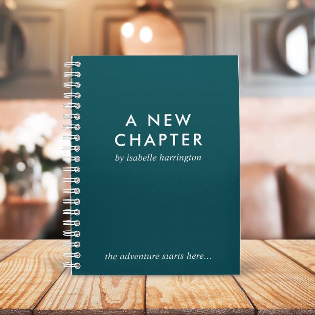 A New Chapter | Modern Teal Novel Style Journal (Creator Uploaded)