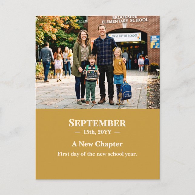 A New Chapter September Memory Photo Postcard (Front)