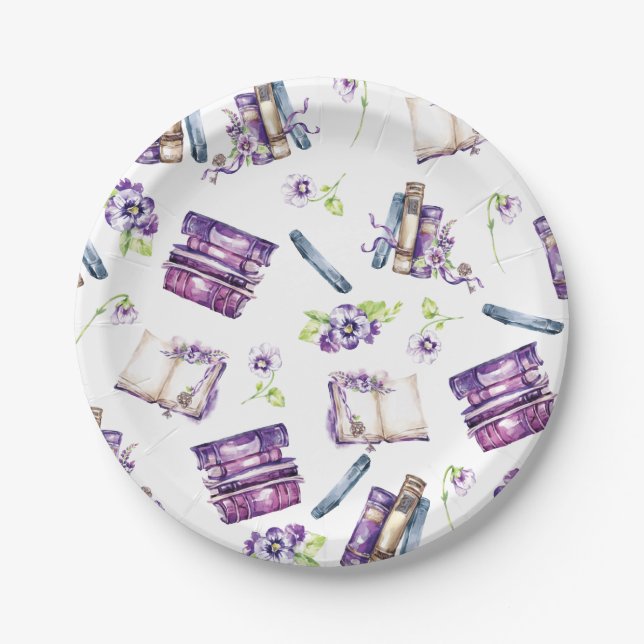 A New Chapter Shower, Book Themed Plates (Front)