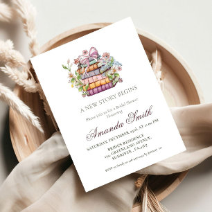 A New Chapter Story Book Bridal Shower Invitation