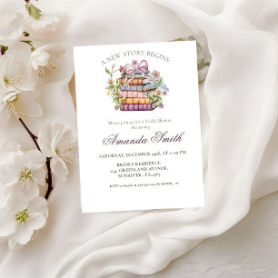 A New Chapter Story Book Bridal Shower Invitation