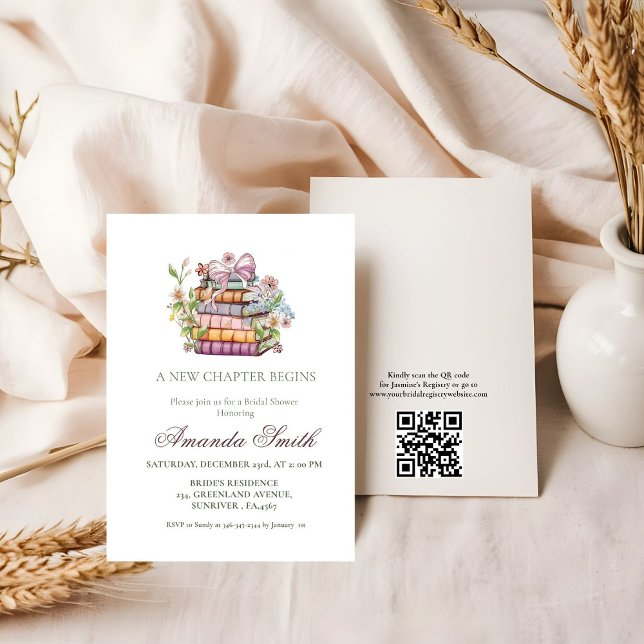 A New Chapter Story Book Bridal Shower Invitation (Creator Uploaded)
