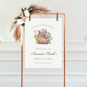 A New Chapter Story Book Bridal Shower Poster
