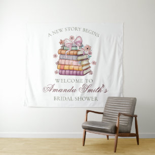 A New Chapter Story Book Bridal Shower Tapestry