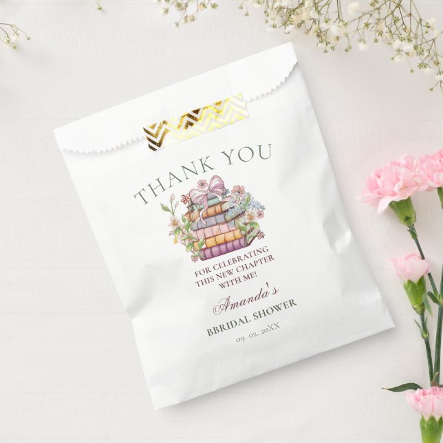 A New Chapter Story Book Bridal Shower Thank You Favour Bags (Sealed)