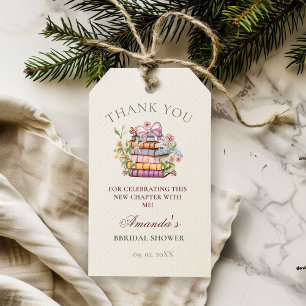 A New Chapter Story Book Bridal Shower Thank You Gift Tags