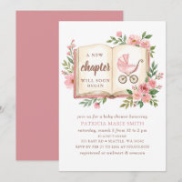 A new Chapter Story book Girl Baby Shower