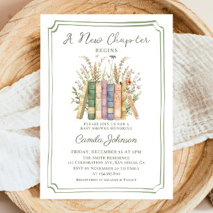 A New Chapter Storybook Baby Shower Invitation