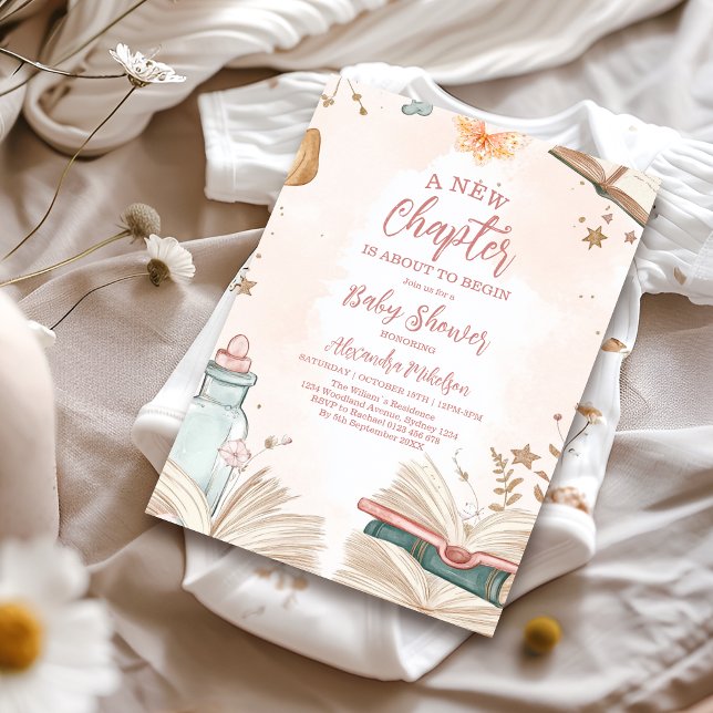 A New Chapter Storybook Baby Shower Invitation (Creator Uploaded)