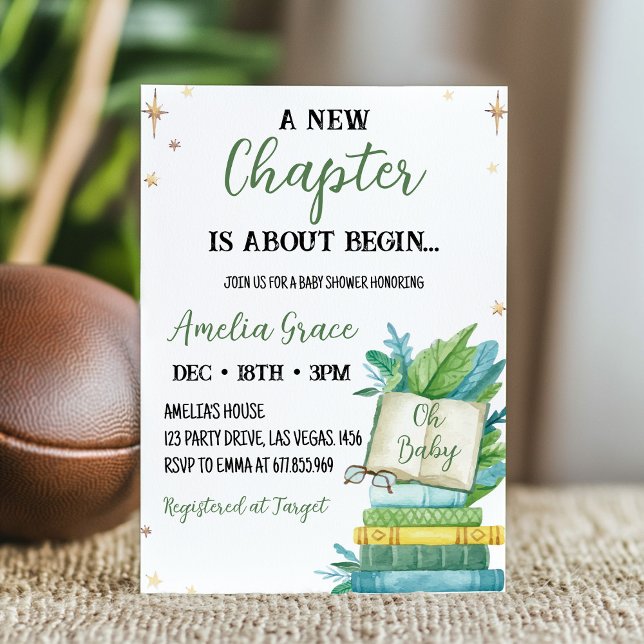 A New Chapter Storybook Baby Shower Invitation (Creator Uploaded)