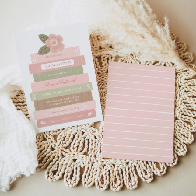 A New Chapter Storybook Floral Bridal Shower Invitation (Creator Uploaded)