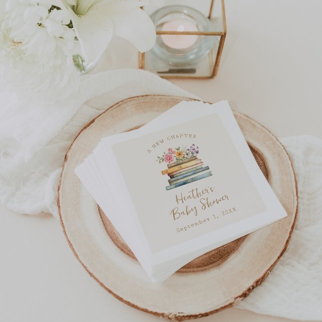 A New Chapter Wildflower Books Baby Shower Napkin (A New Chapter Wildflower Books Baby Shower Napkins by Painted Paperie
)