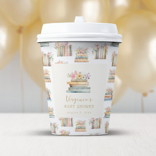 A New Chapter Wildflower Books Baby Shower Paper Cups
