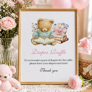 A New chapter will soon Begin Books Diaper Raffle Poster