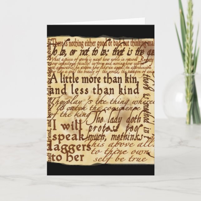 A New Drama - Hamlet Greeting Card (Front)