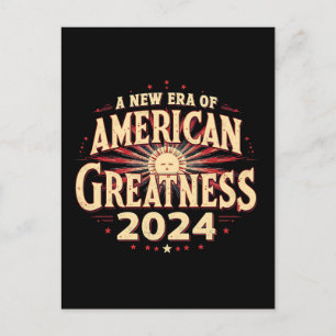 A New Era of American Greatness 2024 Trump Won Postcard