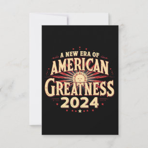 A New Era of American Greatness 2024 Trump Won Thank You Card