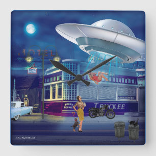 A New Flight Attendant Square Wall Clock