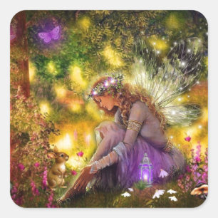 A New Friendship Fantasy Fairy Square Sticker